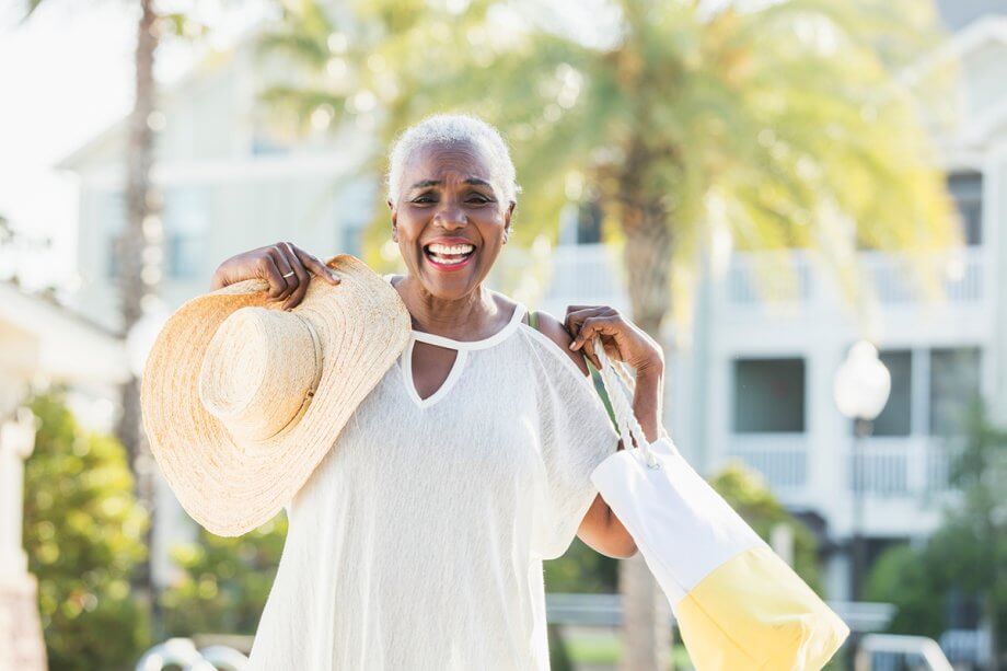 mature woman smiling